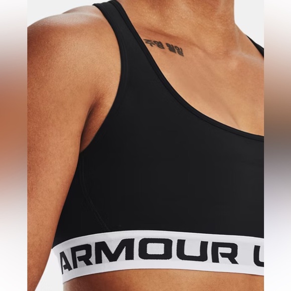 Under Armor Black Mid Cross Back Sports Bra - Picture 5 of 5